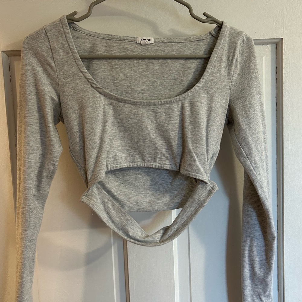 Garage Long Sleeve Gray Top